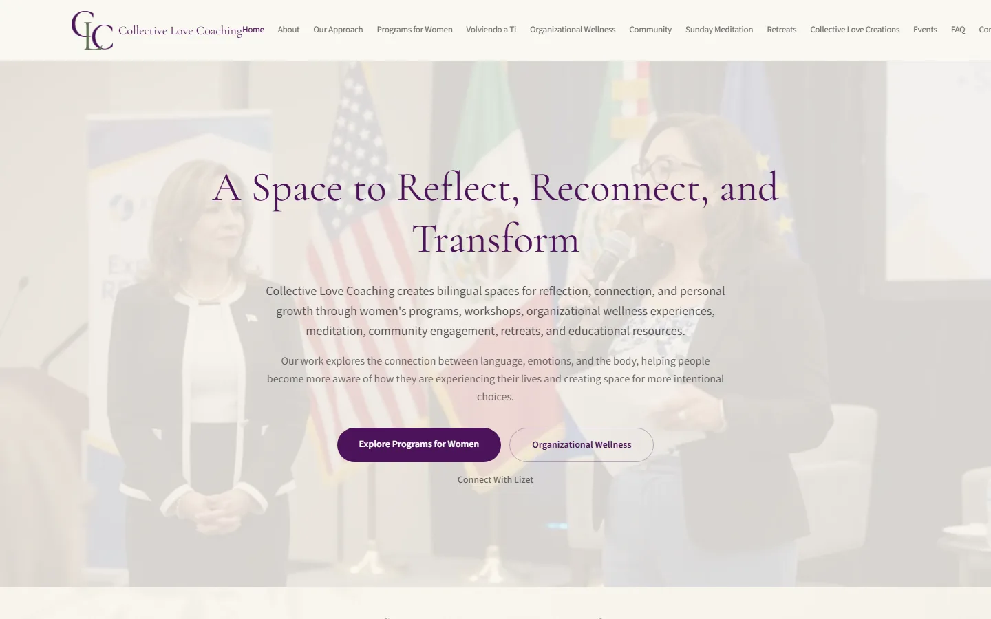 Screenshot of Collective Love Coaching